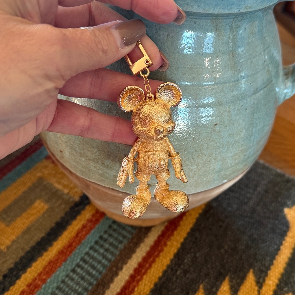 BaubleBar Gold Mickey Mouse  Bag Charm - Picture 2 of 3